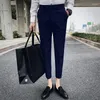 Męskie garnitury 2024 Wiosna i lato Slim Fit chude brytyjskie swobodne spodnie kostki w stylu koreański