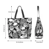 tote Bag Skull Raven Viagem Bolsa de Ombro Bolsa para Yoga Gym Travel Beach p3GO #