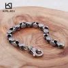 Armbanden Kalen vintage roestvrijstalen slangenketen verbindt armbanden mannen 22 cm metalen link ketting armband sieraden