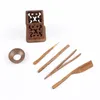 Tea Scoops A Variety Of Door Frame Hollow Ceremony Six Items Set Tray Accessories And Decorations Filter Scoop