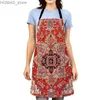 Aprons Aesthetic Women kitchen apron original Children Waterproof girl custom man waiter work apron oil proof Morocco vintage Persia Y240401Y9WO