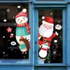 Window Stickers Christmas Wall Funny Cute Santa Claus Snowflake Snowman Welcome To The Shop Glass Door Decoration