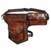 real Leather Fi Menger One Shoulder Bag Design Travel Fanny Waist Belt Pack Drop Thigh Leg Bag For Men Male 211-8r E6Ow#