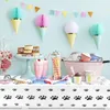 Tkanina stołowa Puppy obrus 2pcs obejmuje wodoodporne olejek- dowód na pieskę i kociąt motyw urodzinowy