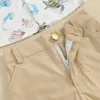 衣料品セット夏の幼児の少年紳士服の衣装オーシャンプリント蝶ネクタイとショートパンツセットフォーマルウェア