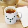 Tassen Grand Vladimir und Anhänger Weiße Tasse Keramik Kreativer Diamant Bling Liz Taylor Burton Russischer Smaragd Gre