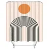 Cortinas de chuveiro minimalista elegante abstrato na moda boho moderno banheiro frabic cortina de banho de poliéster à prova d'água com ganchos
