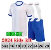 2024 Kids Mbappe Soccer Jerseys Zaire-Emery Giroud Griezmann Tchouameni Kolo Muani Coman Saliba Thuram Camaveringa 24 25 French Football Shirt Kids Kit