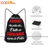 vasco Rossi Because Life Is A Thrill That Fly Away Black White Blasco Drawstring Backpack Multi-functi Sports Bag t7WS#