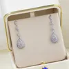 Boucles d'oreilles à clous pour femmes, bijoux de vacances, perles rondes pleines de Zircon, brillant, beau, Long cadeau de fête