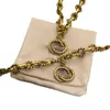 Klassieke gouden mode-sieraden G-hangers Bruiloft hanger kettingen Hoge kwaliteit met doos