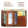 mr.juliet New Men's Real Leather Short Vertical Anti-theft Card Holder Multifunctial Wallet A6J3#