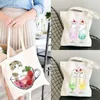söt tryckt sho väska harajuku kawaii y2k kvinnor butik designer handväskor shopper anime tygväska vikbar butik väska h6p8#