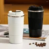 Bouteilles d'eau Tasse de voyage légère Tasse à café isolée en acier inoxydable avec affichage de la température Couvercle étanche sous vide pour