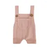 Zestawy odzieżowe Suspender Jumpsuits Baby Cute Boy Girl Strout dzianinte stroje