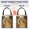 Mucha Series Digital Printed Canvas Bag öppna Tote Bag Handväska Retro Canvas Shop Bag H5nm#