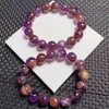 Bracelets à maillons 13MM Bracelet de quartz de jardin violet naturel perles rondes cristal Reiki pierre de guérison bijoux de mode cadeau pour femmes hommes