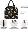 Sac à lunch à renard pour femmes hommes isolés Boîte à lunch wable Counter Coineer Cooler Tote Sac Réutilisable pour travailler Picnic i6wr #