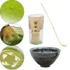 Teaware Sets 3 Pieces Chinese Matcha Whisk Set Ceremony Accessory Ceramic For Gift