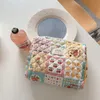 Sac de maquillage floral coréen Pochette cosmétique matelassée multifonctionnelle Sacs de toilette de voyage de grande capacité Femme Zipper Beauty Case T6OS #