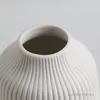 Vasos Nórdico Branco Cerâmica Forma Geométrica Arranjo de Flores Casa Sala de Jantar Quarto Living Office Decor Art Vaso Criativo 1 Pc