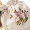 embroidered Drawstring Bag Women Ethnic Style Fr Handbag Bucket Bag Phe Bag Purse Female Chinese Style Handle Shop u5If#