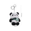 Envoltura de regalo Panda Llavero Peluche Colgante Animal Relleno Llavero Dibujos animados Fob Adorable Bolsa Colgante