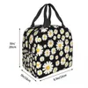 Schöne FR Daisy Lunch Bag Kamille Floral Tragbare Kühler Thermal Isolierte Bento Box Für Frauen Kinder Lebensmittel Picknick Tasche Q3cb #