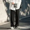 Męskie spodni luźne proste okrutne dresowe talii moda moda streetwear wiosna męska sportowa joggera spodni 240326