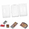 Bureau en plastique dur Badge d'école Protector Cover ID Busin Case Nom Card Card Sleeve ID Card Pouch titulaires de travail Y3Hw #