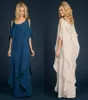 New champagne navy blue Mother Of The Bride Dresses Chiffon Pants Suit Wedding Plus Size Dress Beaded Ruffles Flowing Sheath Floor1422851