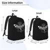 surreal Death Moth Backpack Gothic Skull Women Men Polyester Travel Backpacks Soft Casual High School Bags Rucksack Xmas Gift L85j#