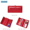 бесплатный подарок женский кожаный кошелек Lg дамы 3 папки клатч Mey сумка дизайн кошелек Fi AE605-25 E1Ob #