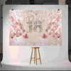 Dekoracja imprezowa 18 lat tkaniny w tle 18. urodziny Banner Happy Decorations Girls Polyester Ballons