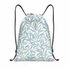 William Morris Style Arts And Crafts Willow Pattern Kordelzug Rucksack Taschen Leichte Gym Sport Sackpack Säcke für Reisen Q3JY #