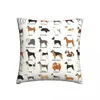 Pillow Dog Breeds Canine Pillowcase Soft Polyester Cover Decorative Pet Animal Lover Case Home Square 40 40cm