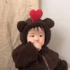 Płaszcz w stylu koreańskim dzieci zima z kapturem dziewczyna gęsta ciepła kurtka dla dzieci ubrania mody niemowlęta na uroczą odzież wierzchnią chłopca