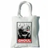 Borsa Anime giapponese Tokyo Ghoul Borse carine da donna Harajuku Borsa di tela gotica nera Horror Carto Borsa shopper di grande capacità Casual O9ob #