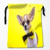 Sacs à cordon de chien Chihuahua personnalisés Sacs cadeaux imprimés personnalisés Plus de taille 18 * 22 cm Sacs de type Compri u9sH #