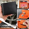 Teehon Carb Fiber Leather Wallet Men Fi Trifold Walle RFID MOIN POCKETS PURSE LITT MINI CARD HOLDER GIFT K1FQ#