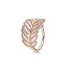 925 Silver Women's Ring Original Rose1 Gold Fashion Ring Zircon Sparkling Wismbone Princess