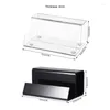 Hooks Clear Black Vinyls Record Storage Holder Acrylic Display Stand for Office Home Desktop Kxre