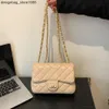 Bolsa de ombro designer desconto de fábrica 2024 novo saco caviar couro das mulheres lingge corrente um crossbody versátil