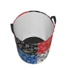 Laundry Bags Cool Colorful Bandana Pattern Basket Foldable Toy Clothes Hamper Storage Bin For Kids Nursery