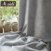 Japanese Linen Look Sheer Curtains for Living Room Thick Tulle Curtain Door Solid Cortinas Rideaux Home Flax Texture Drapes 240321