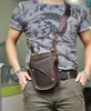 unisex in pelle di alta qualità vendita calda nuovo viaggio retrò piccola borsa a tracolla Menger design cintura marsupio marsupio gamba di goccia 9326 o1gQ #