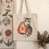 super mignon Cats Modèle Tote Sag Cats Friendly Market Sac Canvas Tote Sacs Cadeaux pour enfants Cadeaux pour la journée pour enfants Femmes mignons Sac U0NU #