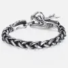 Armbänder 9 mm breit Tier Drachenkopf Armband Geflecht Weizen Kettenglied 316L Edelstahl Armband für Männer Junge Mode Punk Schmuck HB450