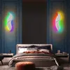 Lâmpadas de parede de penas brancas modernas resin sconce tv de fundo de parede luz para o quarto de casa sala de estar remota montagem de parede luzes