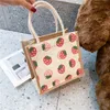 Canvas Lunch Bag Corea Fi Style Persalized Portable Sound Bag Food Sagnc Sags Print Patter Picnic Travel Bento Bag R9ZL#